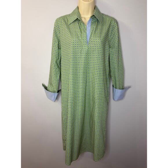 J. Mclaughlin Cagney Dress Navy/Green Turnberry Women's S Preppy New - Picture 12 of 13